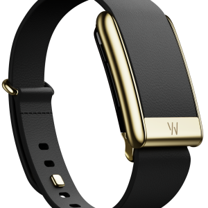 5.0 LeatherLuxe Tapered Band Black with Gold