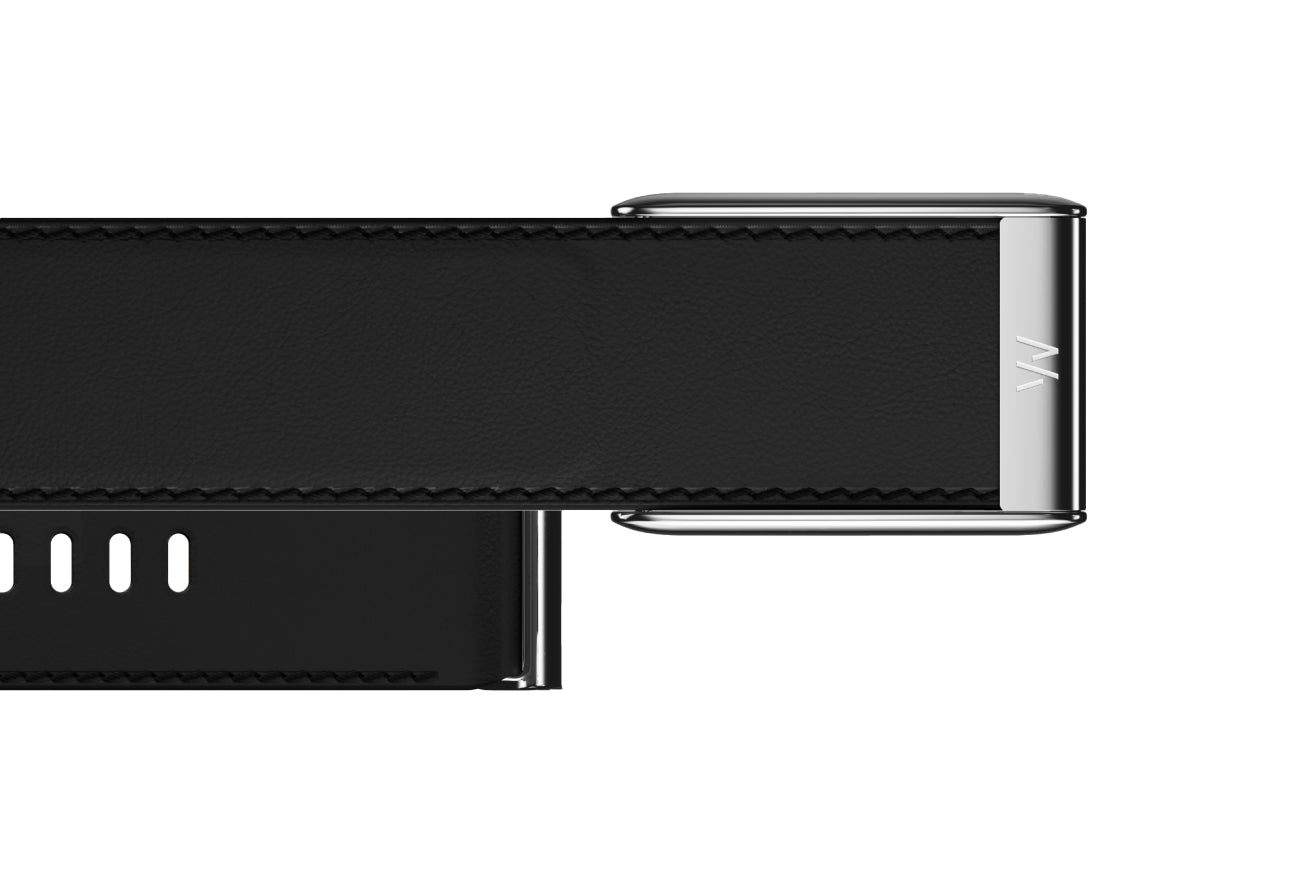 5.0 LeatherLuxe Straight Band Black/Cream with Titanium - Image 2