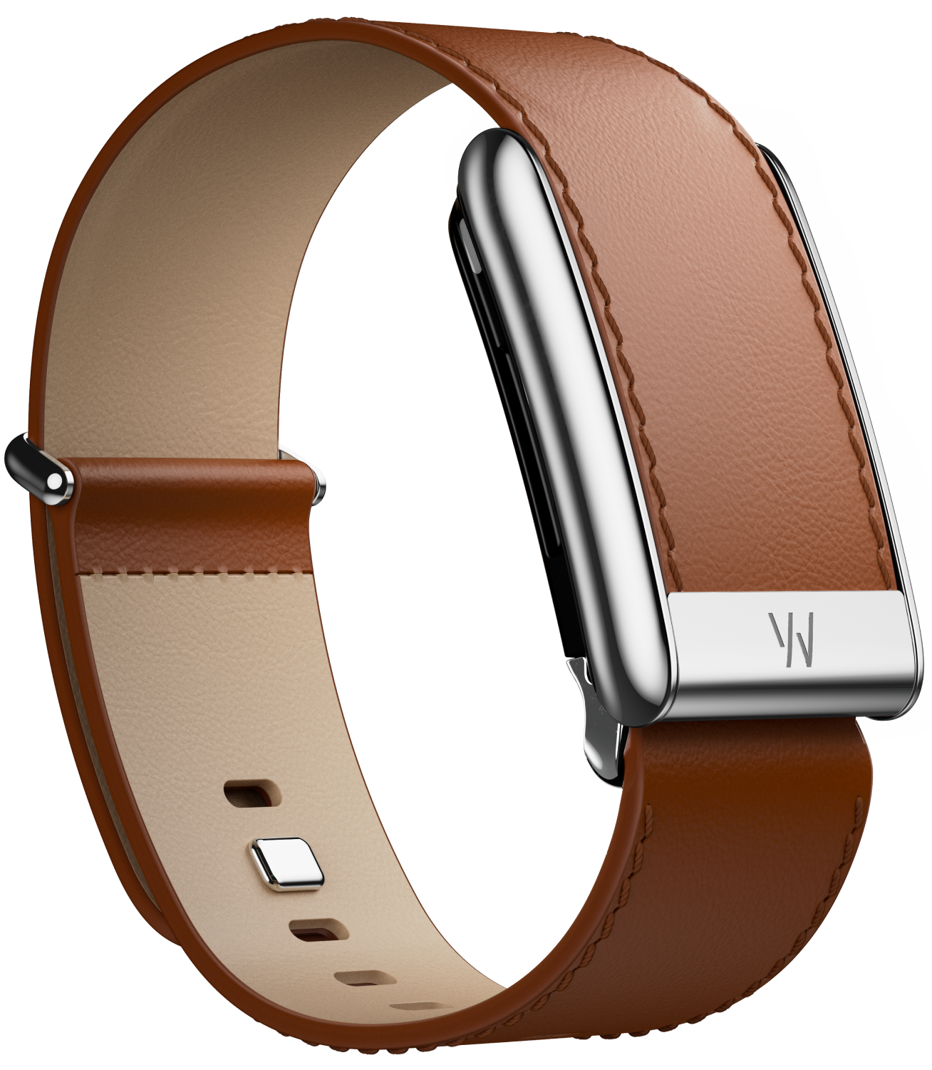 5.0 LeatherLuxe Straight Band Chestnut/Cream with Titanium