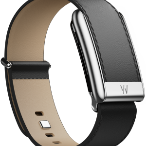 5.0 LeatherLuxe Straight Band Black/Cream with Titanium