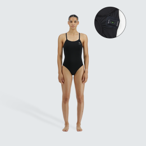 TYR x WHOOP Durafast Elite® Diamondfit Swimsuit | Smart Apparel Black