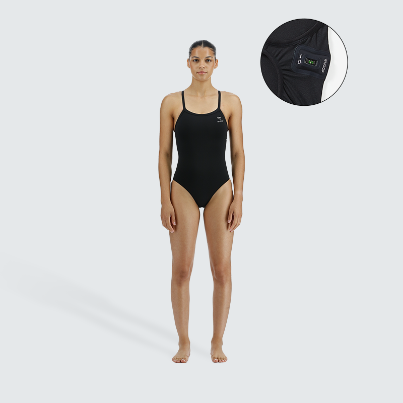 TYR x WHOOP Durafast Elite® Diamondfit Swimsuit | Smart Apparel Black
